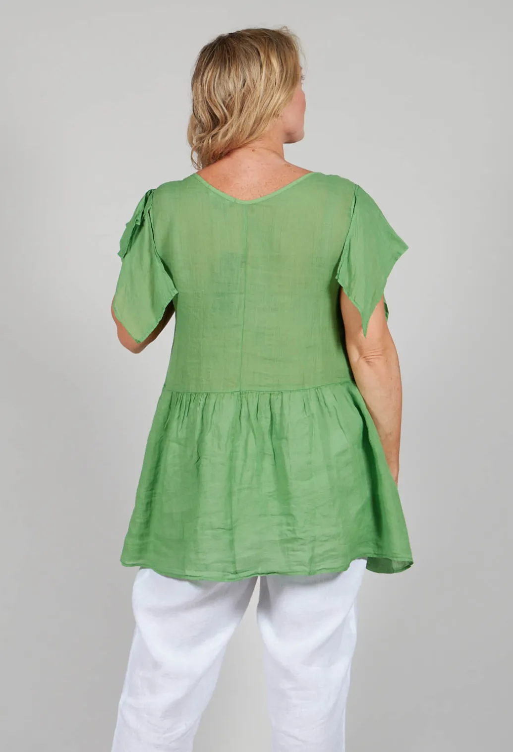 Butterfly Sleeve Top in Green