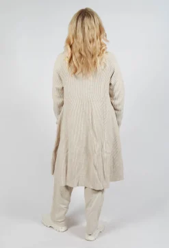 Button Dress in Bone Mel