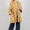 Button Front Over Coat in Paglia