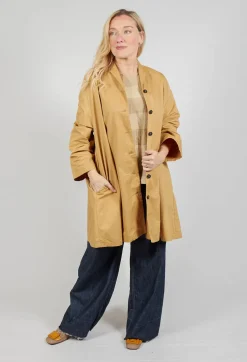 Button Front Over Coat in Paglia