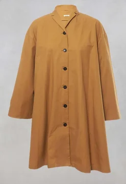 Button Front Over Coat in Paglia