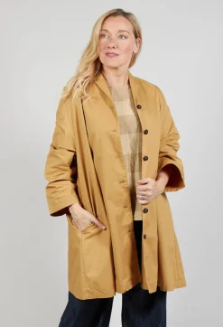Button Front Over Coat in Paglia
