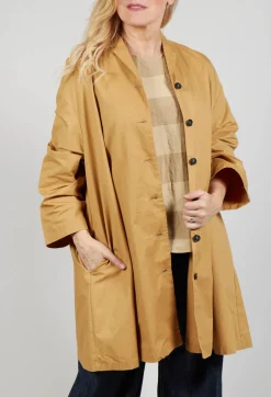 Button Front Over Coat in Paglia
