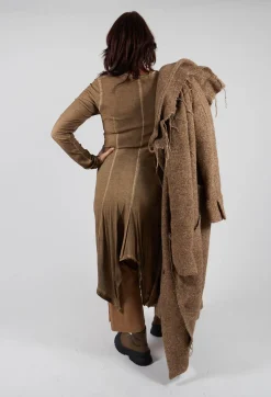 Button Front Top in Camel Cloud