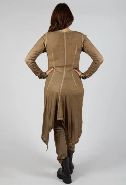 Button Front Top in Camel Cloud
