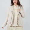 Button Jacket in Bone Mel
