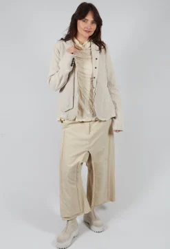 Button Jacket in Bone Mel