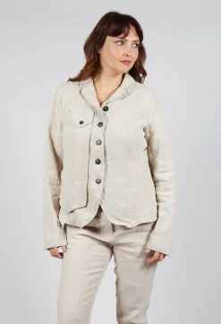 Button Jacket in Bone Mel