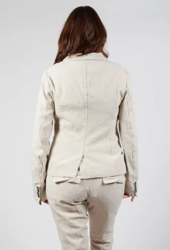 Button Jacket in Bone Mel
