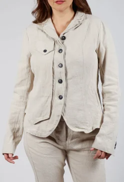 Button Jacket in Bone Mel