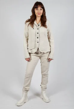 Button Jacket in Bone Mel