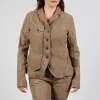 Button Jacket in Camel Mel