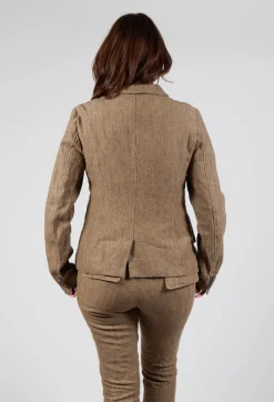 Button Jacket in Camel Mel
