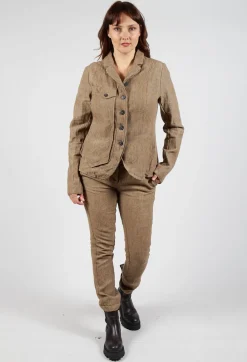 Button Jacket in Camel Mel