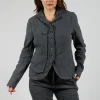 Button Jacket in Slate Mel