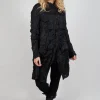 Button Plisse Shirt in Black