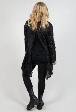 Button Plisse Shirt in Black