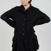 Button Through Cardigan with Feature Pockets in Black