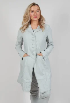 Button Through Coat in Grey
