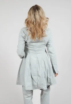 Button Through Coat in Grey