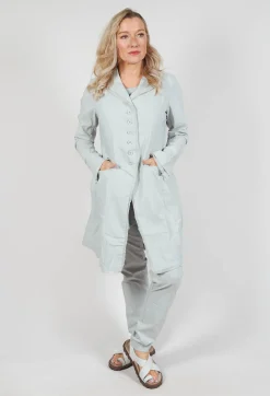 Button Through Coat in Grey