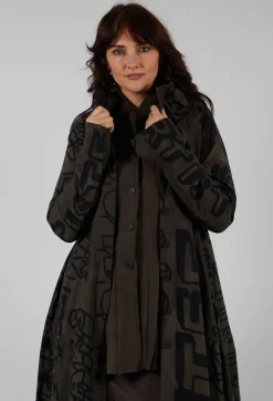 Button Through Coat in Jungle Big Print