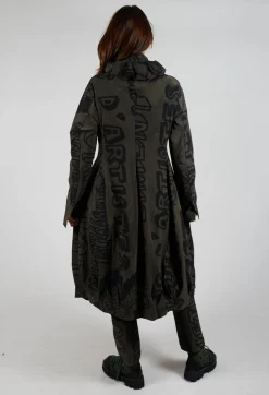 Button Through Coat in Jungle Big Print