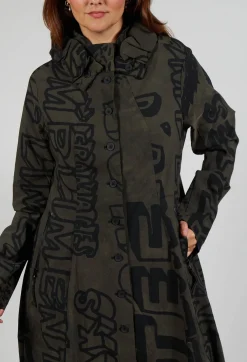 Button Through Coat in Jungle Big Print