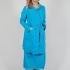 Button Through Coat in Malibu