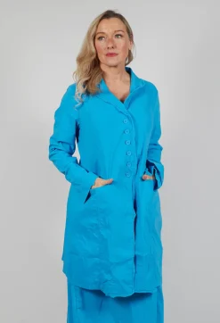 Button Through Coat in Malibu