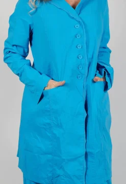 Button Through Coat in Malibu