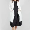 Button Through Coat in Offwhite