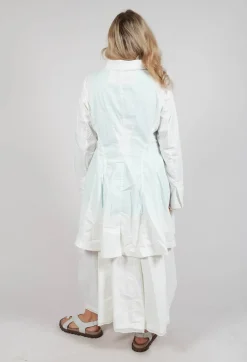 Button Through Coat in Offwhite