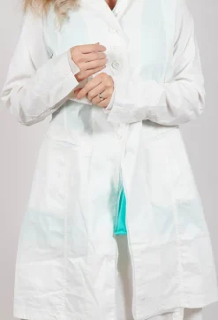 Button Through Coat in Offwhite