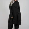 Button Through Coat with Tulip Hem in Jungle Stripe