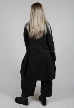 Button Through Coat with Tulip Hem in Jungle Stripe