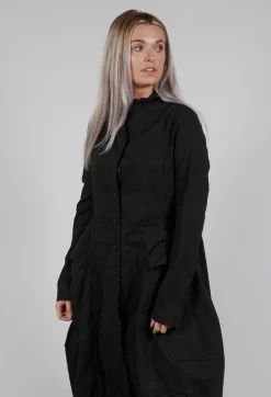 Button Through Coat with Tulip Hem in Jungle Stripe