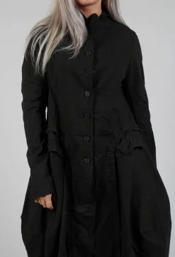 Button Through Coat with Tulip Hem in Jungle Stripe