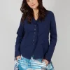 Button Through Jacket in Navy