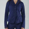 Button Through Jacket in Black (Pictured in Navy)
