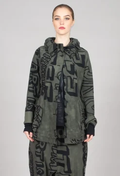 Button Through Jacket in Camp Big Print