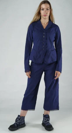 Button Through Jacket in Black (Pictured in Navy)