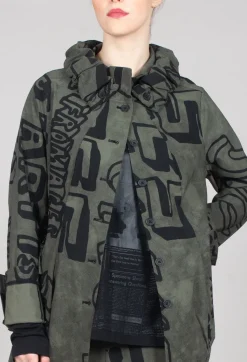 Button Through Jacket in Camp Big Print