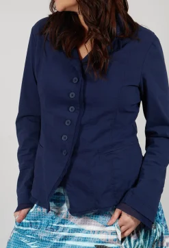 Button Through Jacket in Navy