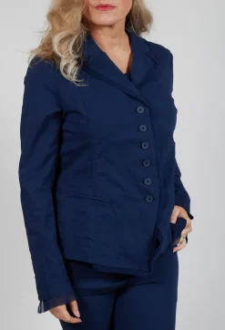 Button Through Jacket in Navy
