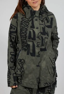 Button Through Jacket in Camp Big Print