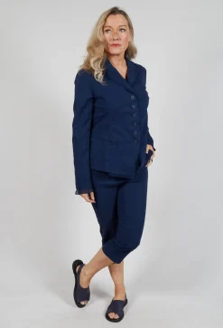 Button Through Jacket in Navy