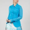 Button Through Jacket with Sheer Sleeves in Malibu