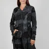 Button Through Jersey Jacket in Rock Print