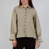 Button Through Shirt in Beige